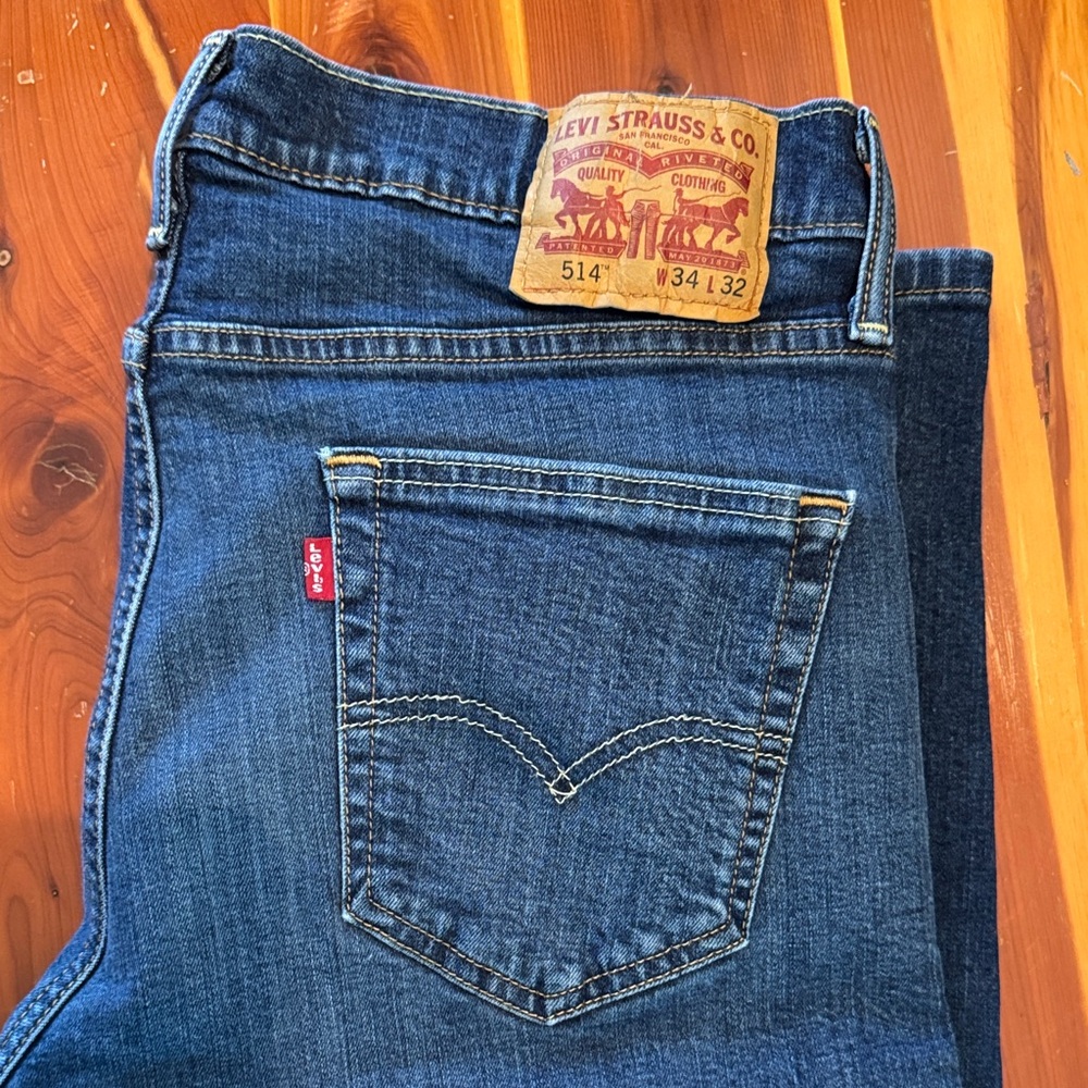 Levi's 514 Slim Straight Denim Jeans - Dark Blue